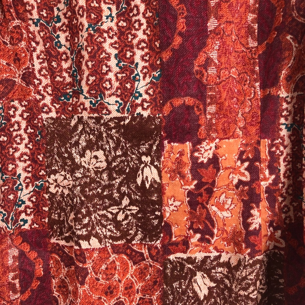 Lucky Brand Western Patchwork Printed Button Down - image 6